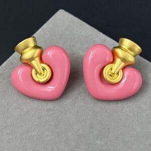 Pink Heart Earrings A1007